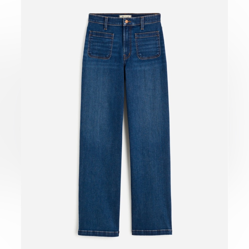 Madewell Emmett Wide-Leg Jean: Patch Pocket Edition in Allentown Wash, Sz 24